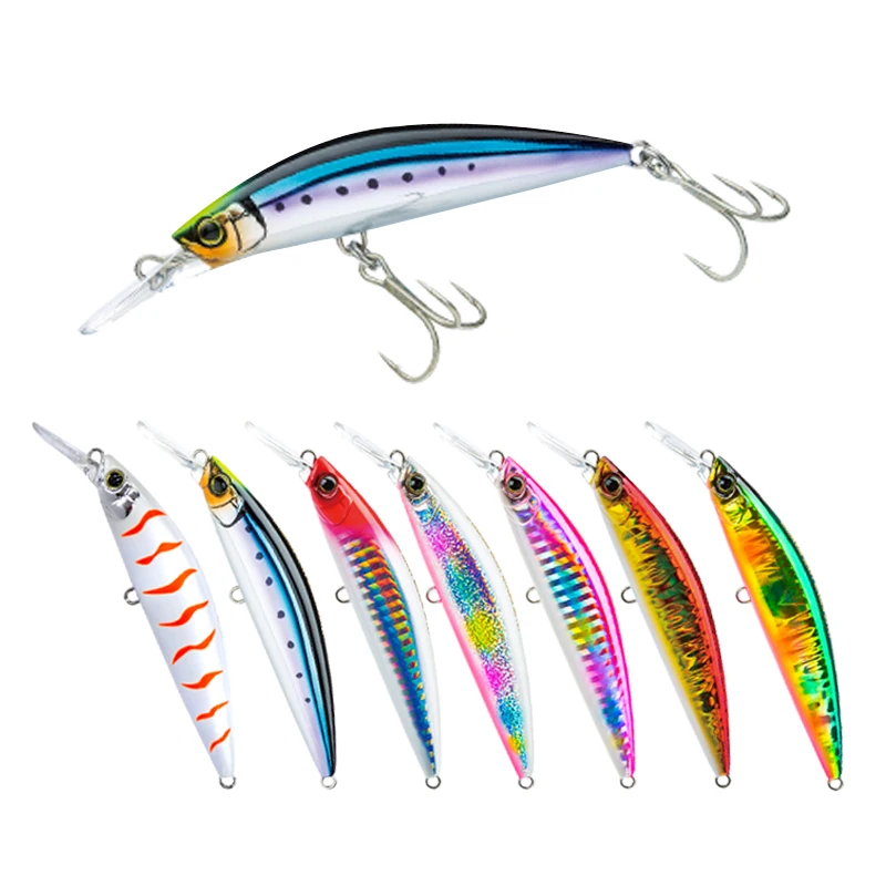 

High quality 27g 90mm cheaper sinking minnow fishing lures jerkbait minnow, 8 colors