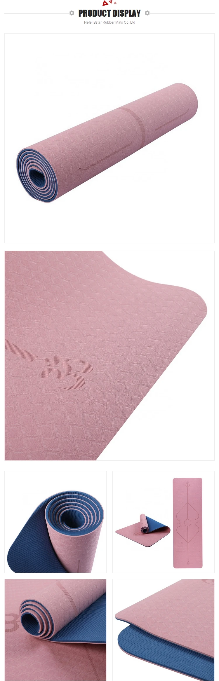 Light Weight Custom Design Laser Engraving Tpe Material Big Yoga Mat
