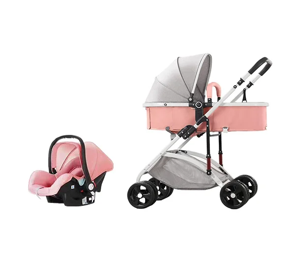 

Aluminum Alloy baby stroller with folding 4 wheel for 1-3 best seller baby carriage, Khaki,green,red,pink,blue grey