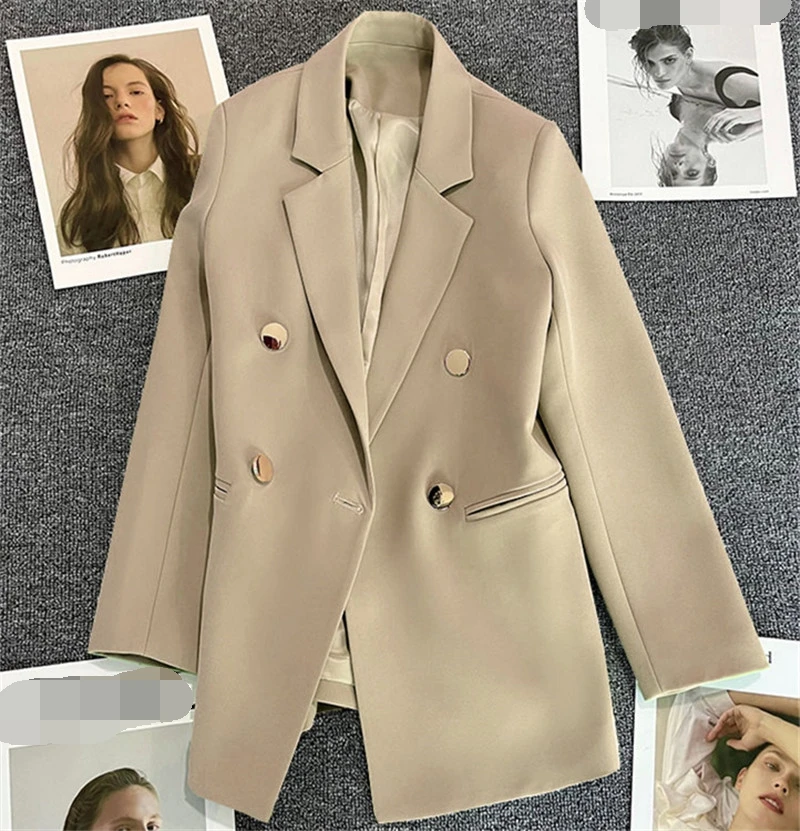 

Wholesale Fashion women Coats designer casual long-sleeved Loose Blazer Double Button Suit