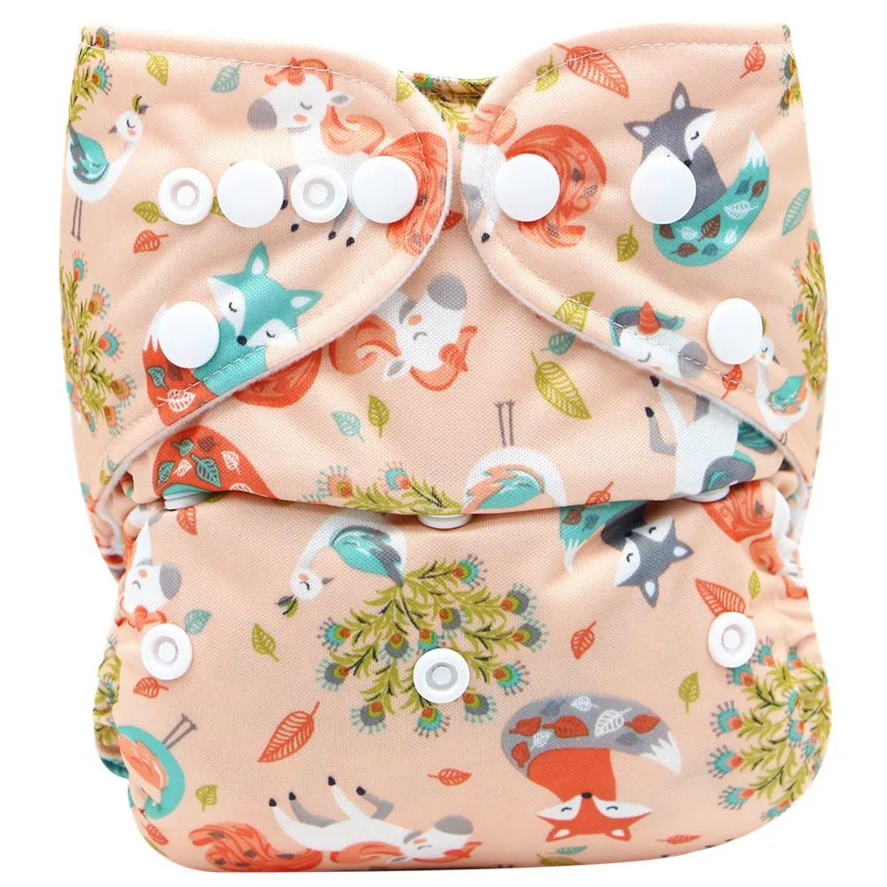 

New Design Cute Cartoon Printing Baby Diaper Cover Nappy Comfortable Newborn Cloth Diaper For Baby, Multi color