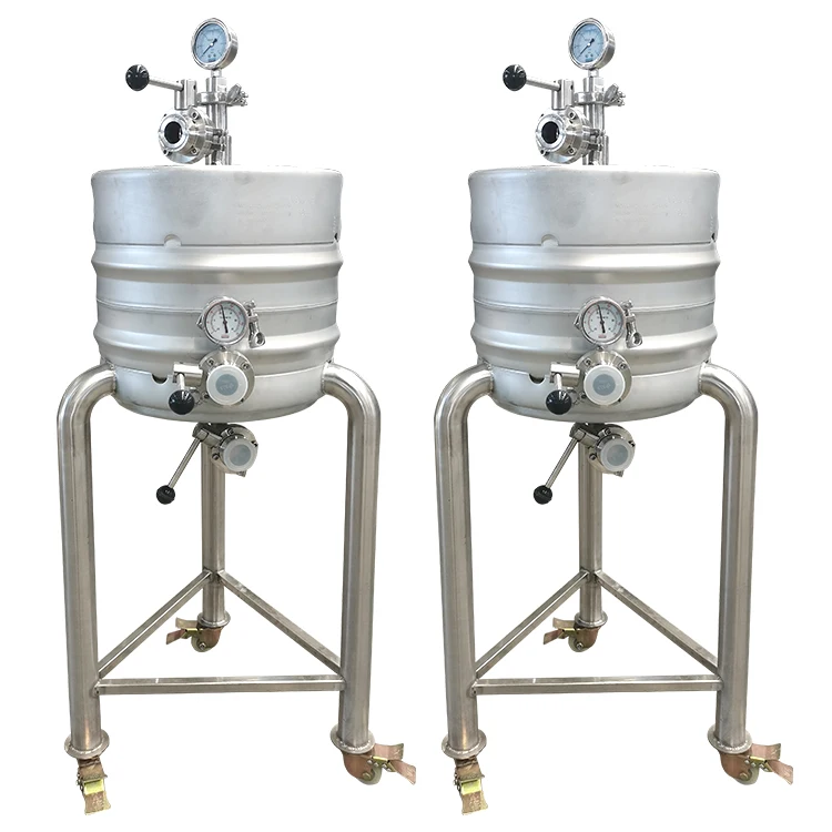 

Stainless Steel Food Grade Sanitary 30L keg type Yeast Adding Propagation Brink Tank For Brewery Use