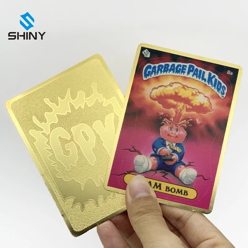 

1985 Topps Garbage Pail Kids Series 1 BLASTED BILLY #8b Card Gold METAL