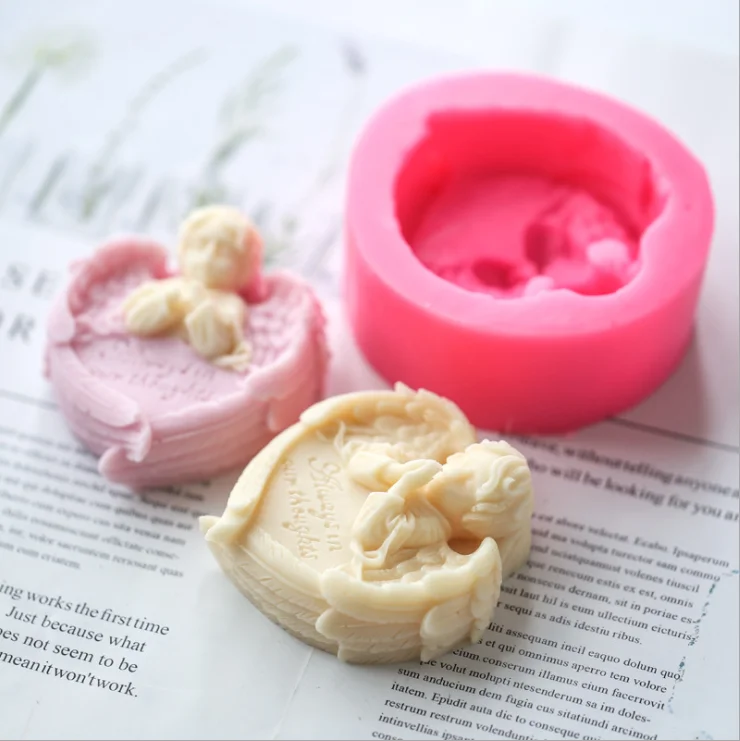 

Love Wish Angel Mold DIY Handmade Soap Silicone Baking Mousse Silicone Mold Candle Molds