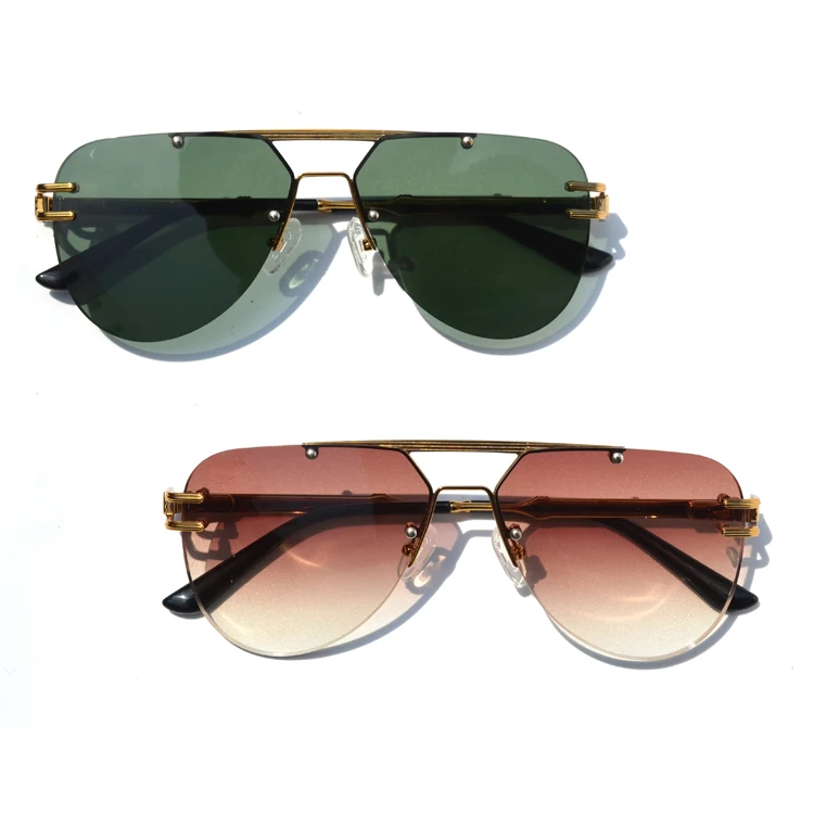 

Imountaintop sunglasses aviation rimless designer sunglasses sun glasses women newest 2021, 3 colors