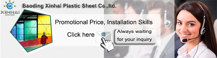 Plastic skylight sun shade sheet of polycarbonate bamboo sheet
