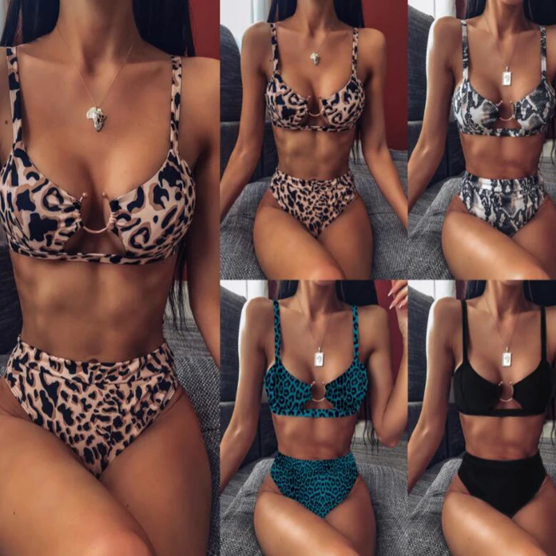 

Hot selling sexy backless print stitching solid color designer women two pieces swimwear & beachwear, Picture