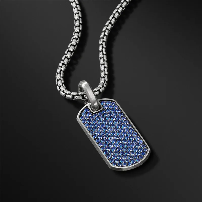 

Trendy Fashion Stainless Steel Men's Jewelry Black Charm Men Pendant Necklace, Picture shows