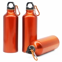 

RTS 500ml portable flat shape aluminum thermos drinking bottle with customized logo ready to ship