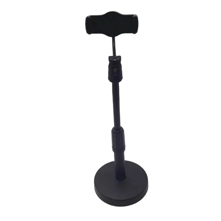 

New Multifunctional live broadcast desktop holder retractable disc mobile phone holder hose 360 degree rotating phone bracket, Black