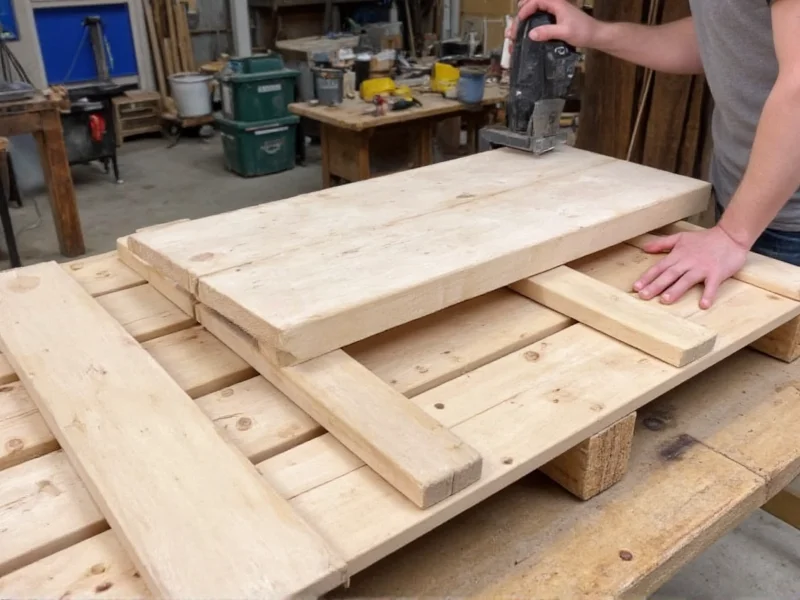 Proper sanding technique for reclaimed pallet wood