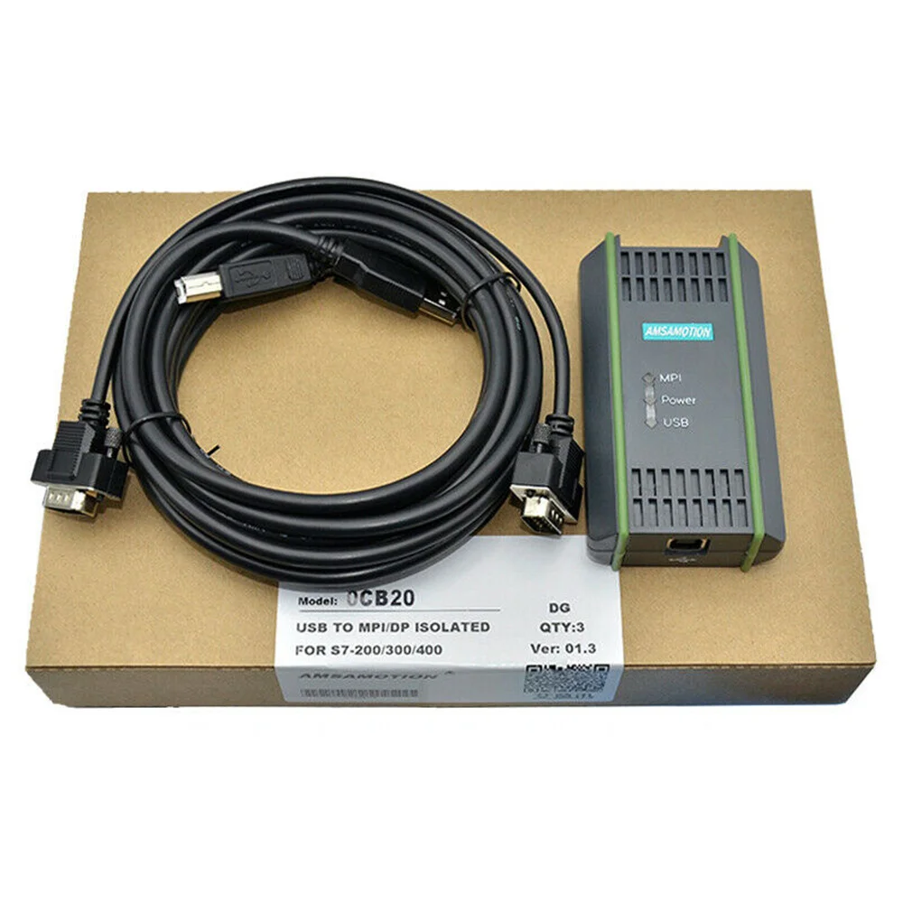 

0CB20 Adapter Cable For SIEMENS USB / MPI / PPI S7-200 300PLC 6ES7972-0CB20-0XA0 0CB20+ Programming Cable, Black