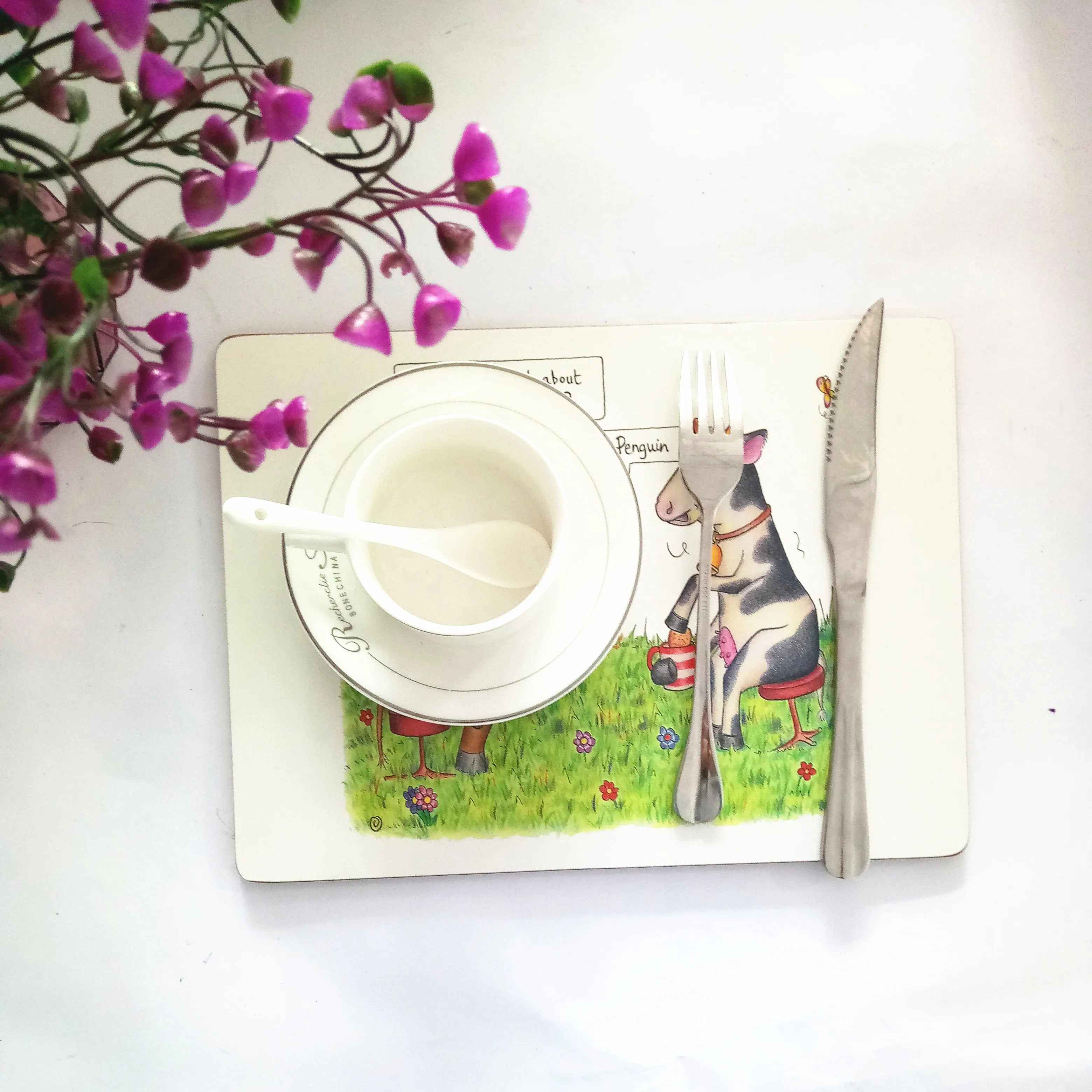 

Customized Design Factory Prices Eco-friendly Mdf Material Natural Placemat