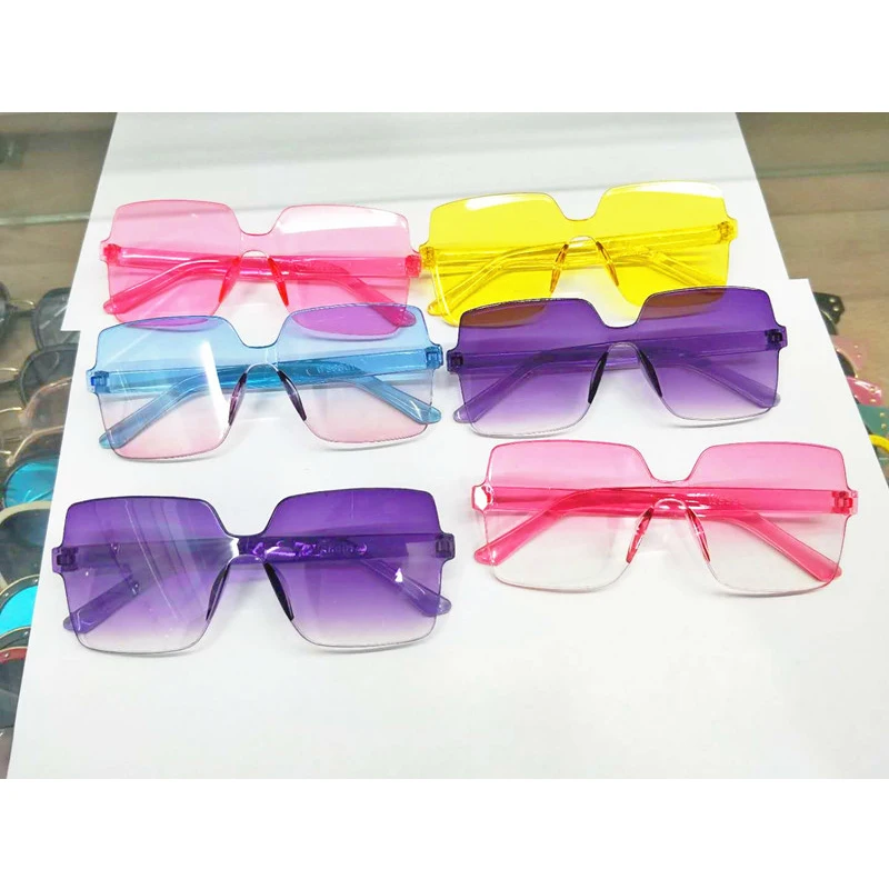 

WIIPU 2021 new box children sunglasses fashion sunglasses one-piece glasses