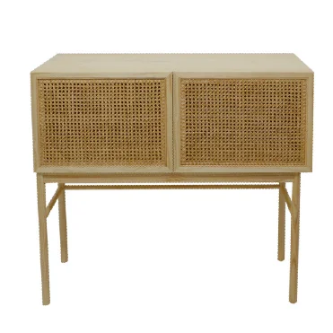 
Layered rattan storage cabinet 