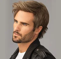 

Latest natural hair wig for men men wig short hair men wig hair