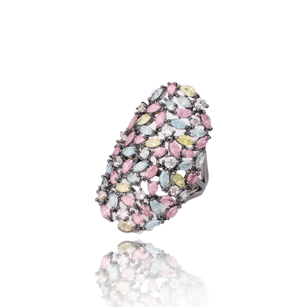 

MSYO INS Style Fashion Color Zircon Rings For Women