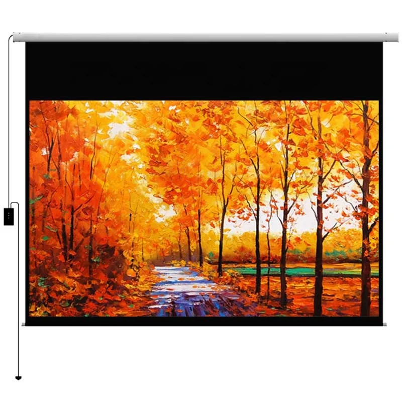 

2021 Best Price 72inch 4:3 Matte White motorized projector screen for office project screen