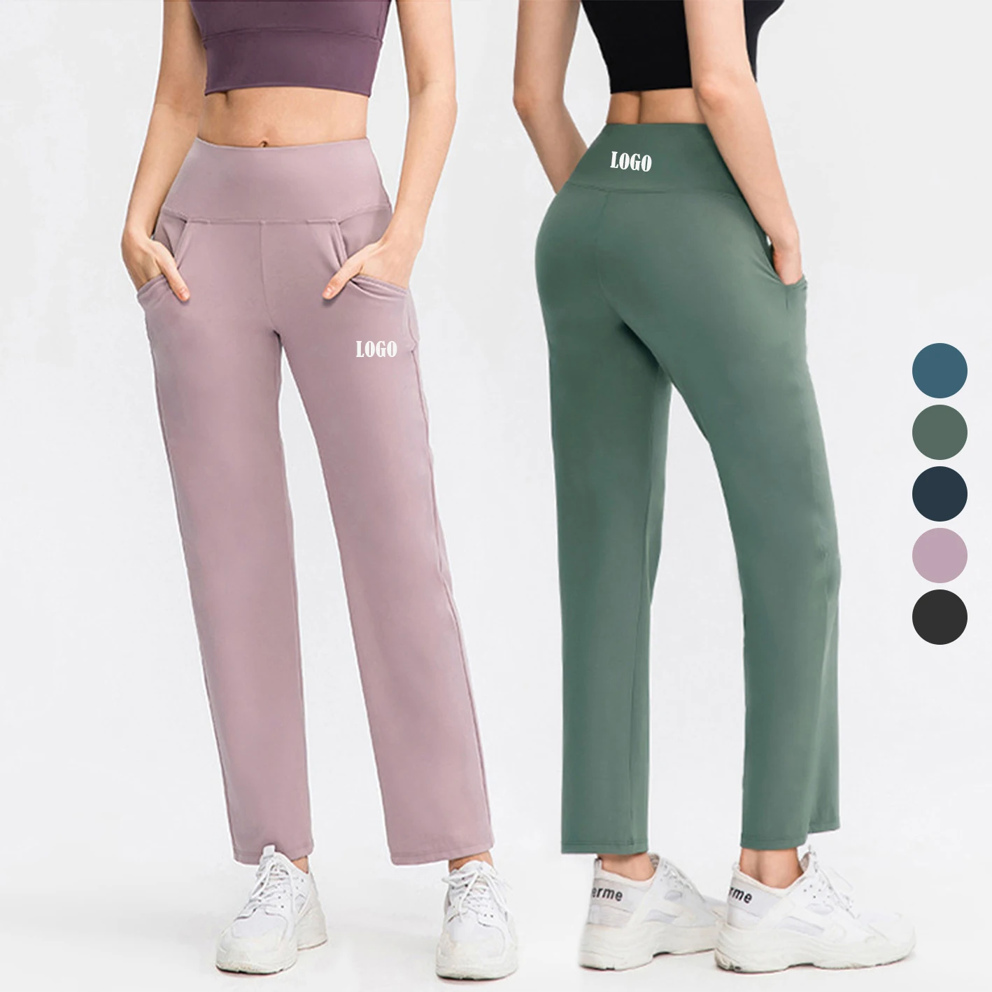 

Custom Printing High Waist Workout Sports Activewear Jogger Women Pants