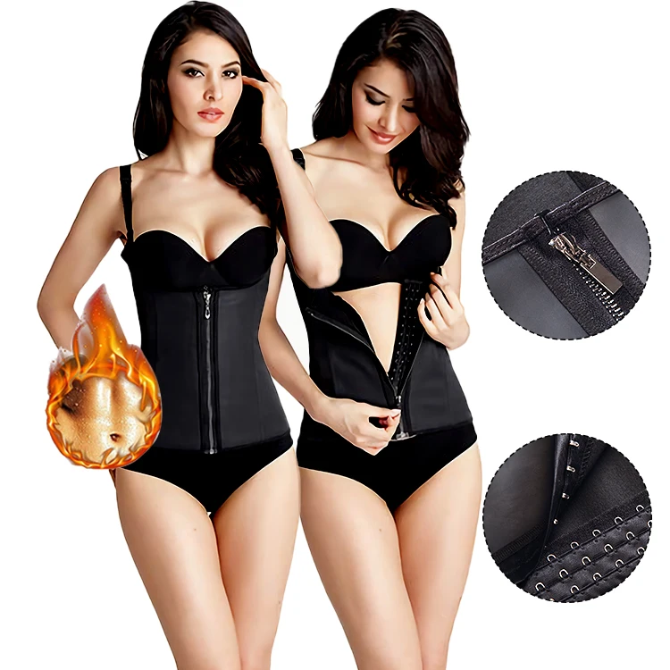 

Best XS Plus size Hook And Zip Long Torso Fajas Columbian Gaine Corset Steel Bone Latex Invisible Waist Trainer Vest Women, Customized color