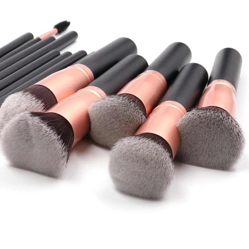 

Beautydom Makeup Brush Sets Black 14Pcs Custom Brand Foundation Brush 2022 Amazon Top Seller Wholesale Oem Shenzhen Lash Brush, Customized color