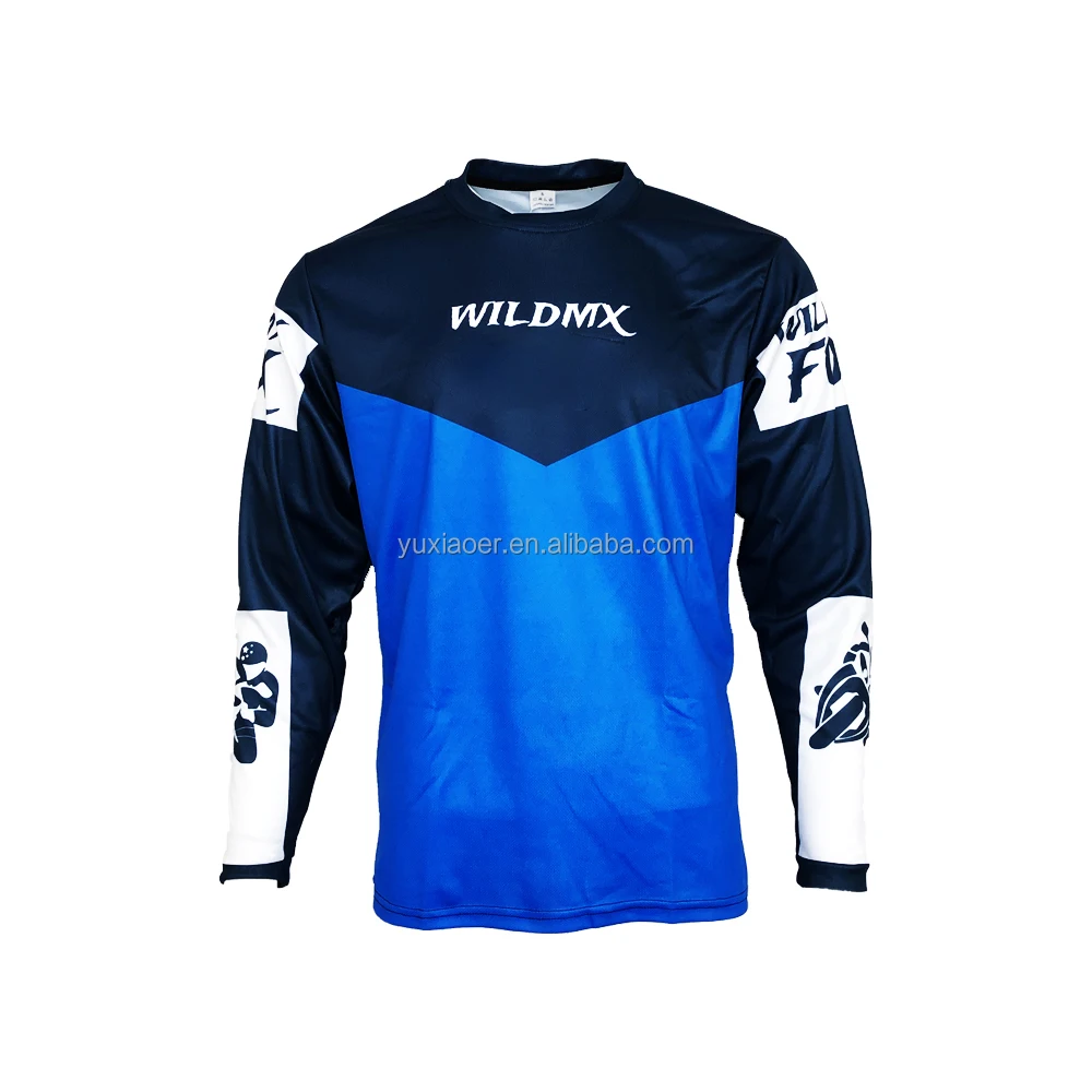 

Wildmx 2021 Enduro Motocross Jersey MTB Downhill Jersey MX Cycling Mountain Bike DH Quick Drying Cycling Bicycle T-shirt, Customized color