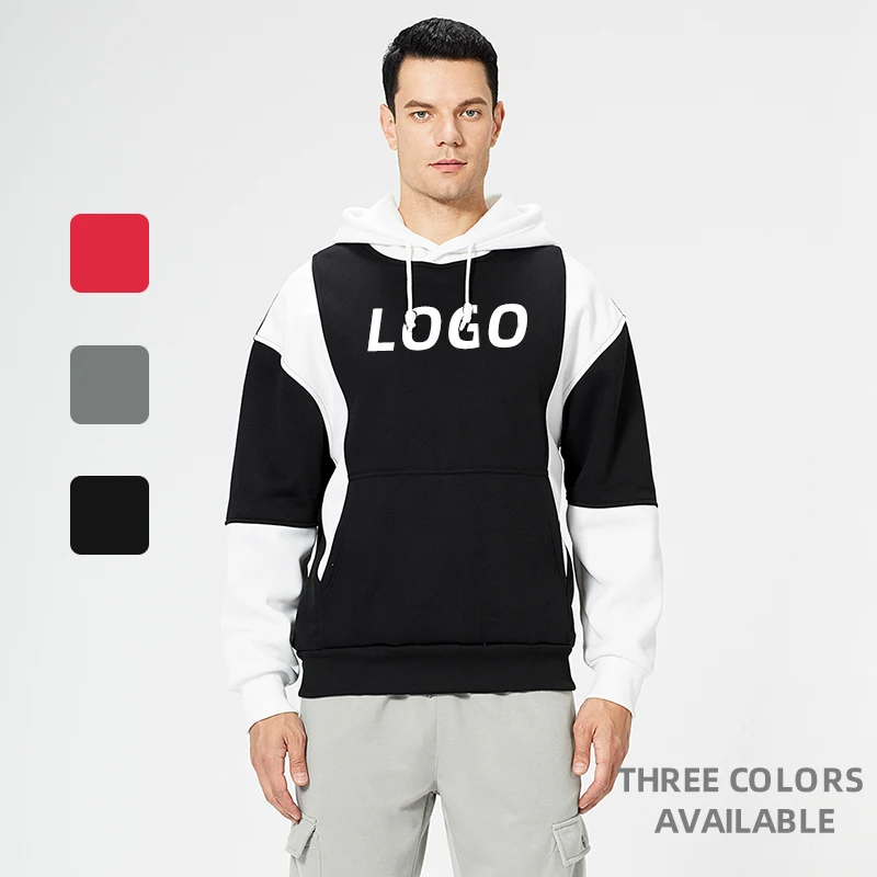 

Oem Free Sample Men Hoodie Set Sweatshirt 100% Polyester Long Sleeve Printed Oversize Pullover Hoodies, Grey,black,white