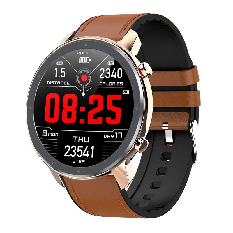 

2021 Full Round Touch ECG PPG Heart Rate Waterproof IP68 sports smart watches L11 Smart Watch for Men Women
