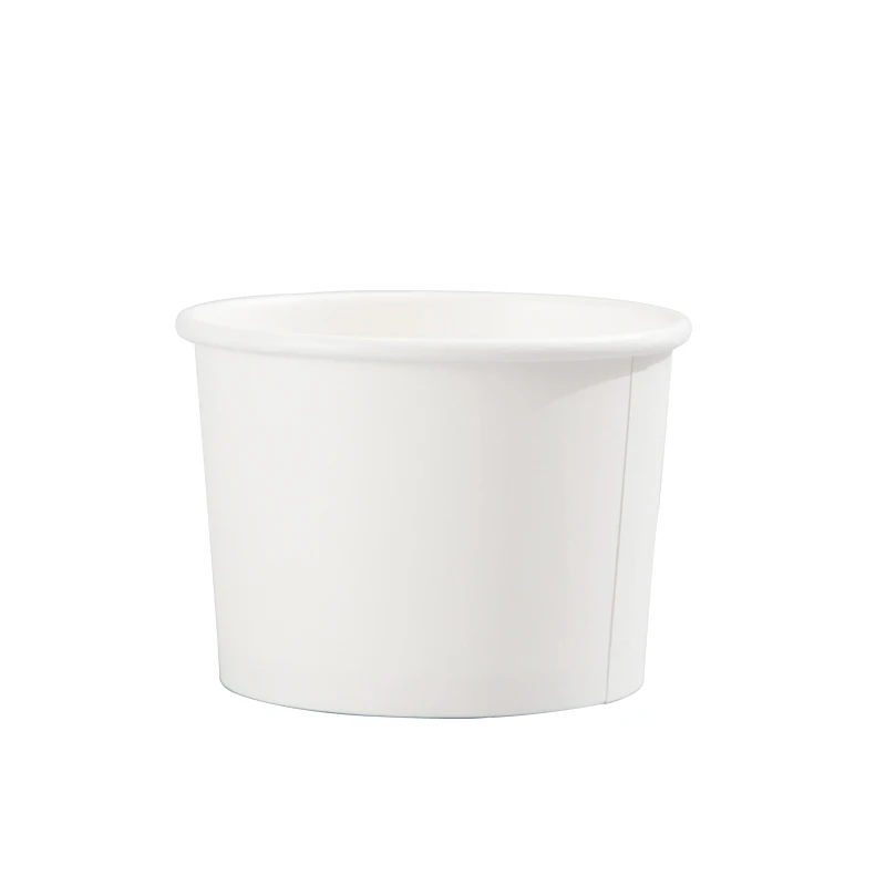 

Custom Design Disposable Food Packaging Containers White Cup Paper 8 OZ Hot Soup Cup with Lid