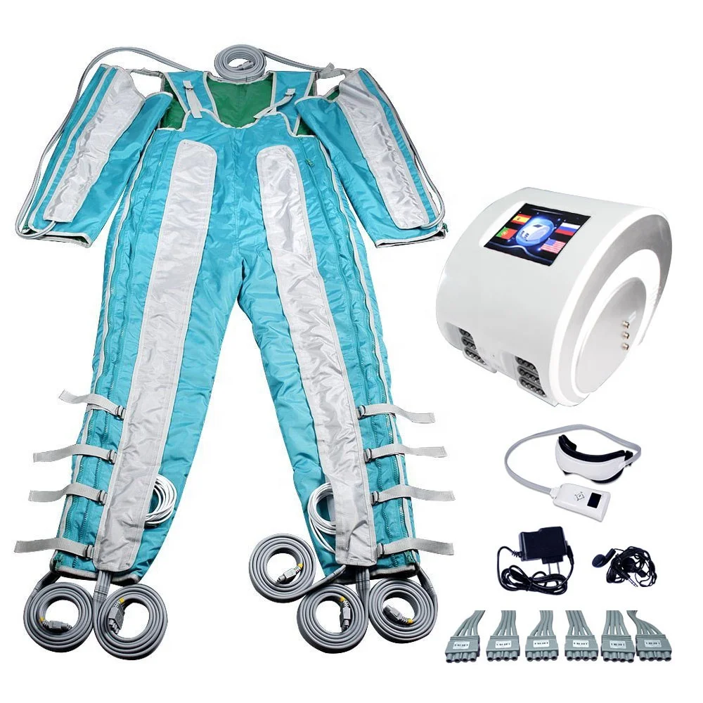 

pressotherapy lymphatic drainage machine and suit, Blue, green ,pink
