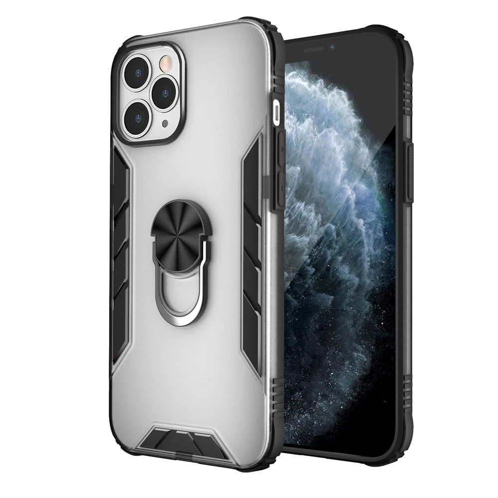 

Frosting Injection Matte Magnetic Metal Ring Holder Cell Case Phone Cover For iPhone 12 Pro Max Mini 11Pro X XR XS SE 8 7 6 Plus