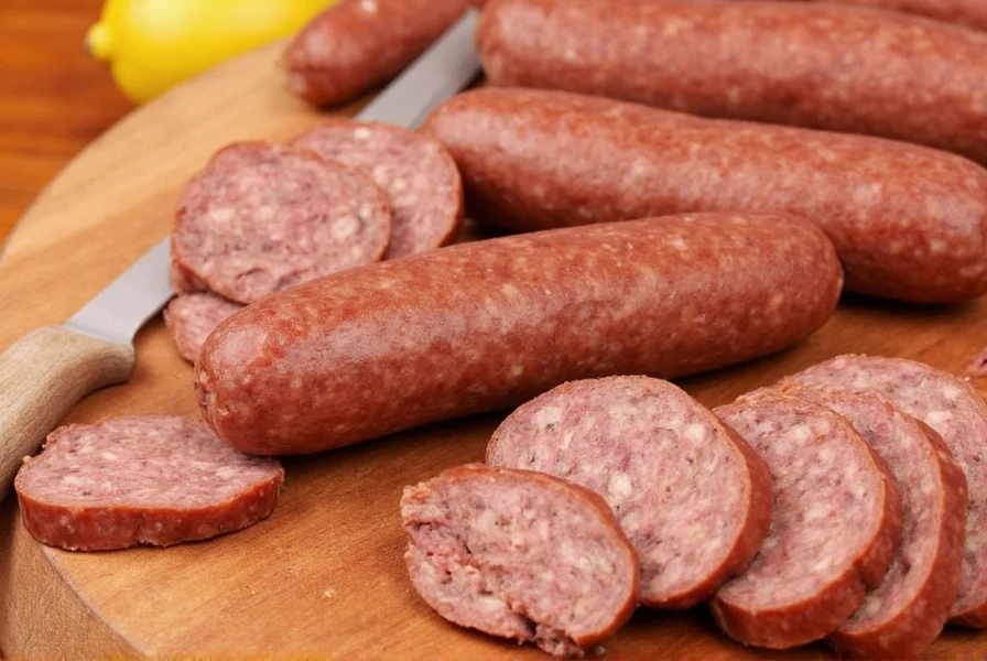 Stacked breakfast sausage patties on plate