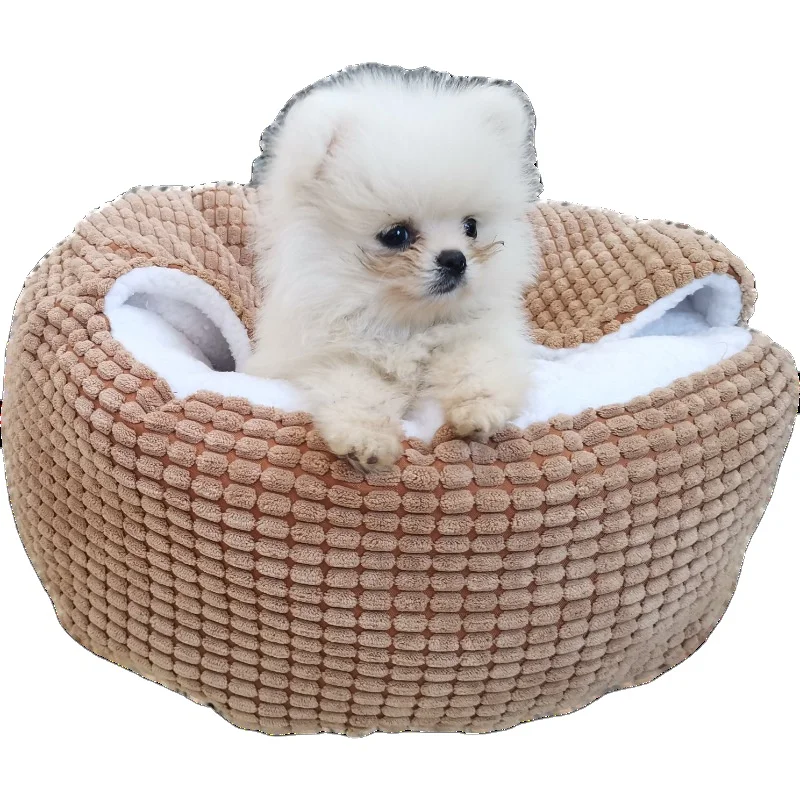 

Hot selling new type pet products removeable soft round pet bed with cover fo dog cat, Customized color