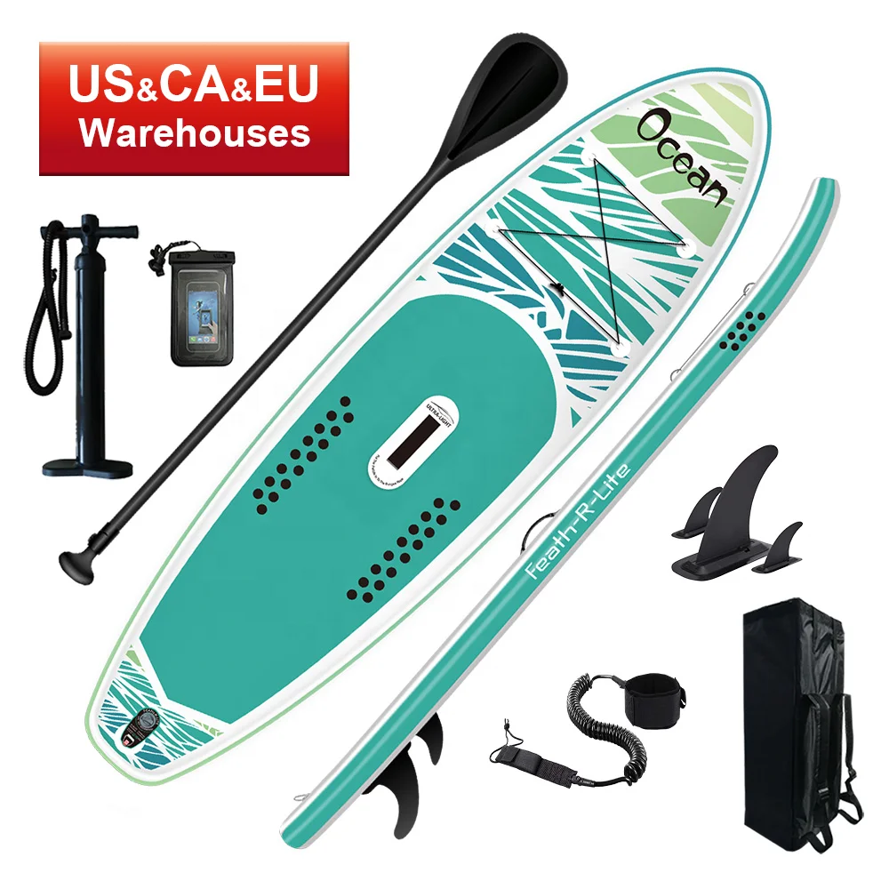 

FUNWATER Drop Shipping wholesale inflatable sup paddle board wood paddle board supboard for Ocean Waters