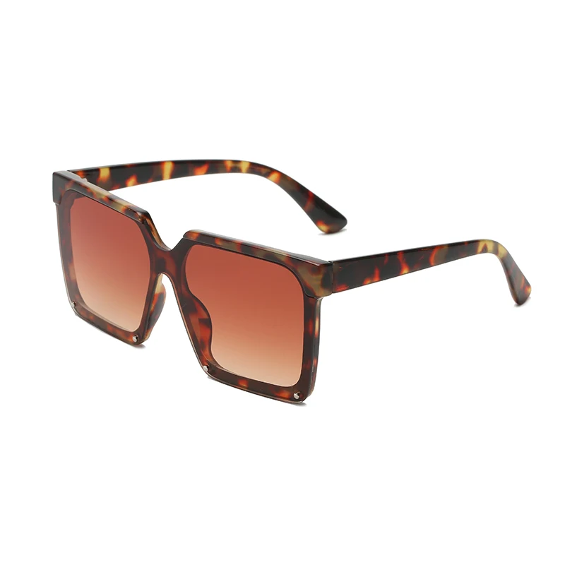 

Lbashades 2024 Big frame oversized fashion sun glasses Retro Vintage square leopard shades sunglasses 2021
