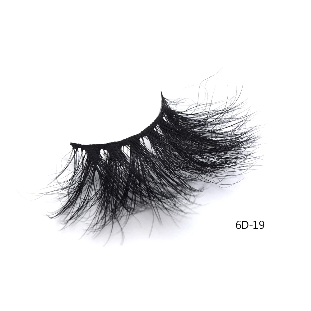 

High quality private label vendor 25mm 6d mink eyelashes, Black color