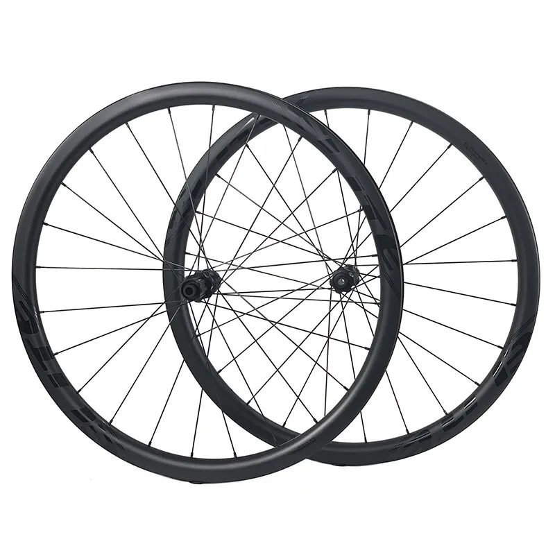 

ELITEWHEELS 700C Carbon Fiber Gravel Bike Wheelset 35mm Depth 22mm Inner Width Bicycle Wheels