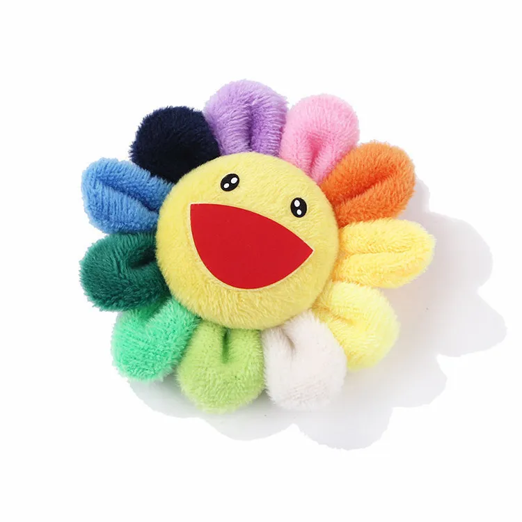 

Colorful Plush Sun Flower Brooch Smiley Face Badge Pin Bag Clothing Flower Brooches Women Accessories, Picture