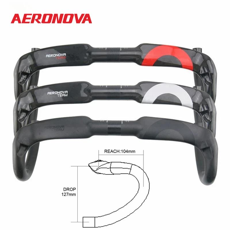 

AERONOVA 31.8mm cycle handlebar  drop bar bicycle handlebar, Black/red/sliver