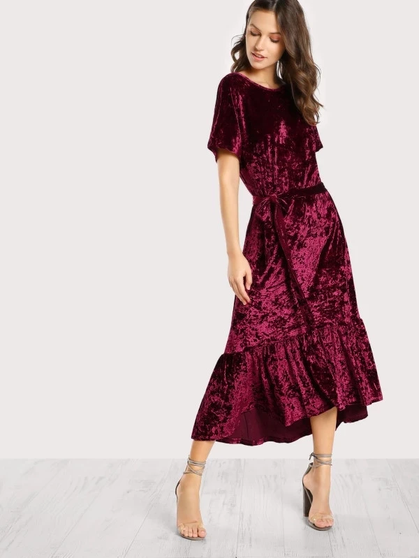 velvet clothing dress