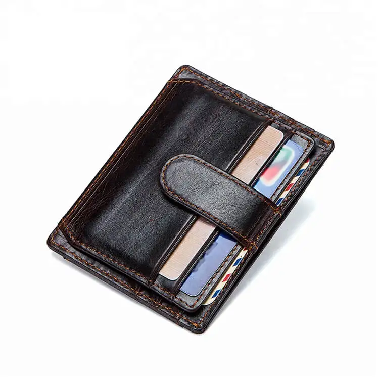 

High quality best sell men slim leather credit card holder wallet,RFID blocking customizable real leather & PU card holder, Customised