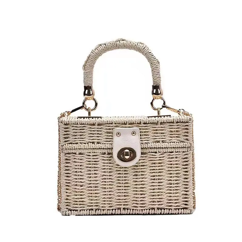 

2022 Spring New Design beach Handbags Women Woven Shoulder Bag Straw Handbags Casual Beach Bag, Multi