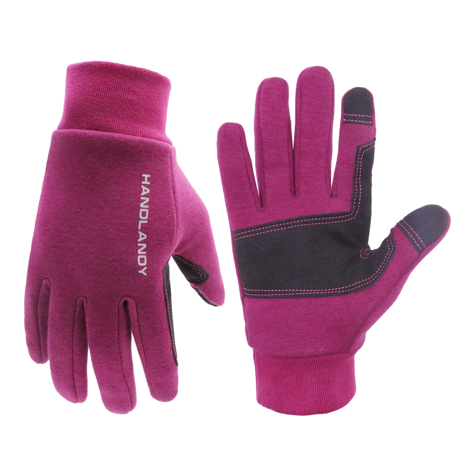 

HANDLANDY Bike Winter Gloves Winter Warm Fleece Touch Screen Winter Running Thermal Gloves Outdoor Sports Gloves, Purple