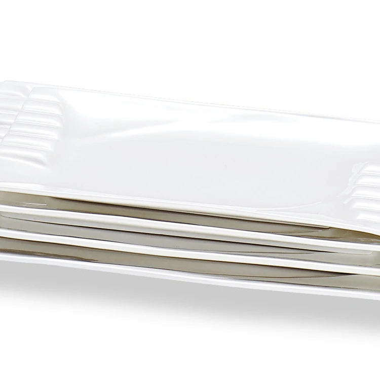 New products rectangular white porcelain dinnerware ceramic plates sets