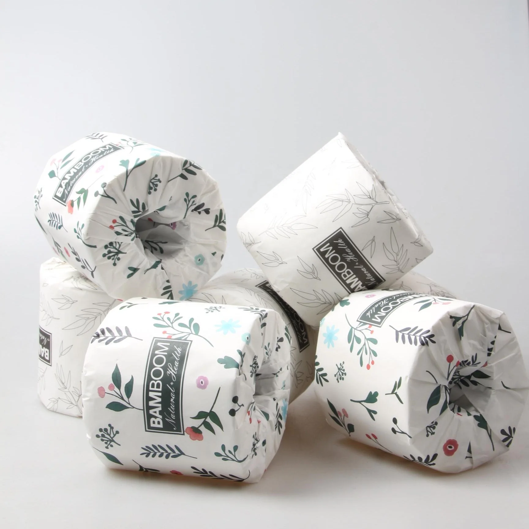 

3 ply layer soft white eco friendly toilet tissue paper rolls with copy paper packing