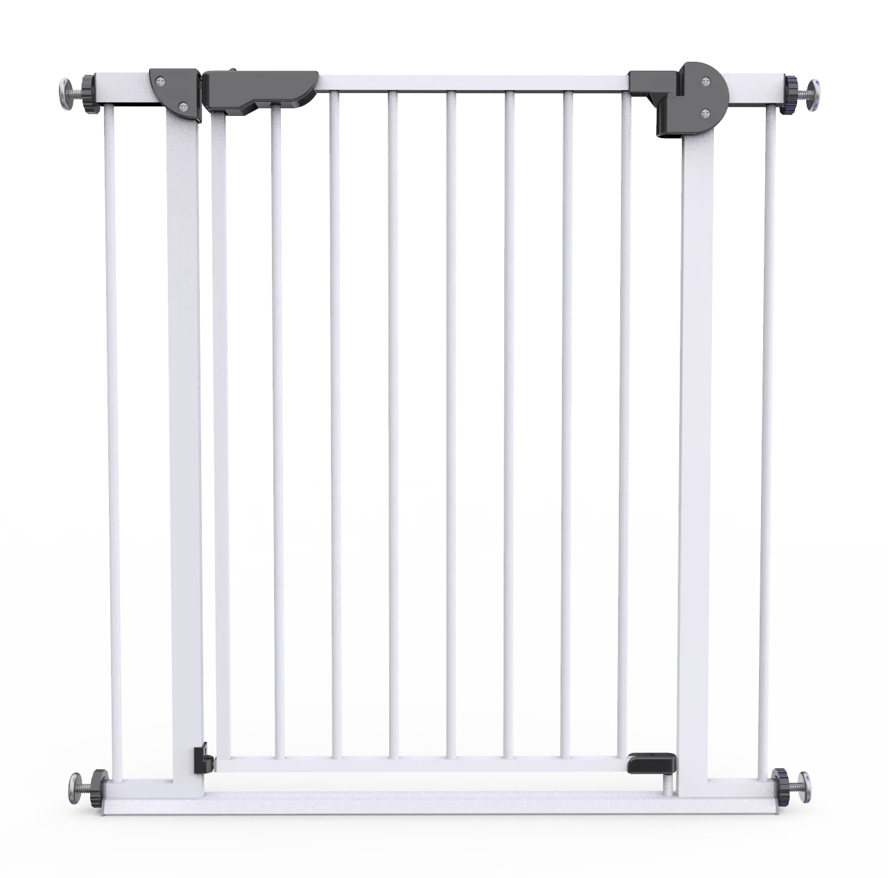 Baby Safety Gate Door Metal Walk Thru Adjustable Wide With Extension