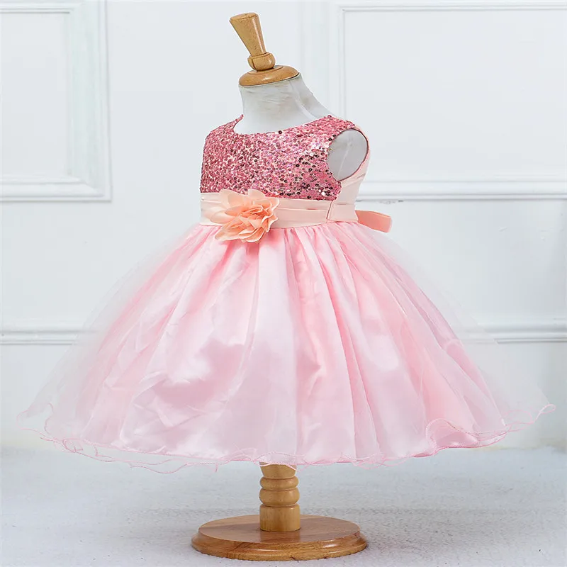 Summer Toddler Little Girl Fancy Dress Sequined Kid Party Princess
