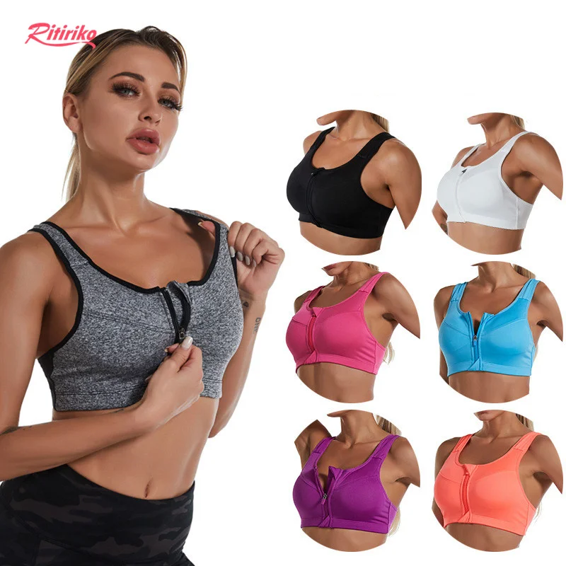 

Wholesale Fashion 5xl 4xl Plus Size Customize Zipped Fitness Sports Workout Gym Sportswear for Women Crop Top Yoga Bra
