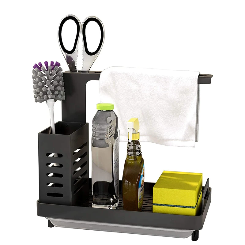 

304 Stainless Steel Hook Metal Tools Caddy Organizer Wall Mounted Storage holders & racks, Silver