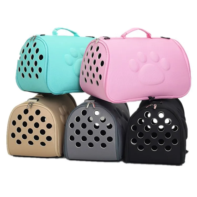 

EVA single shoulder sling pet carrier mesh breathable comfortable pet travel bag portable detachable pet bag, Black,pink,gray,brown,green